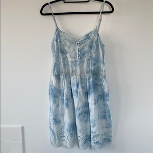 ZARA Tie-Dye Lined Cotton Summer Dress